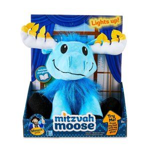 Mensch On A Bench Mitzvah Moose Plush Toy